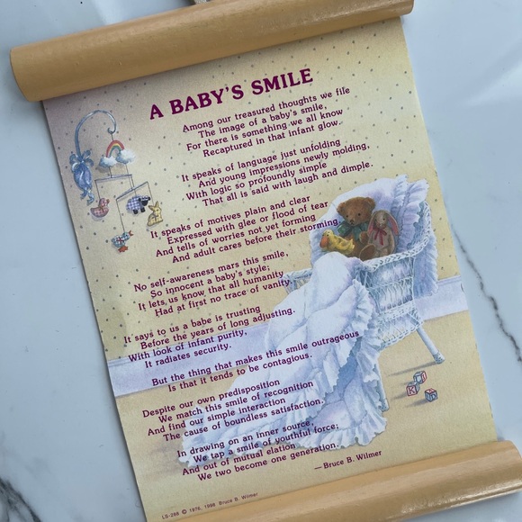 Baby Scroll Wall Hanging - Picture 2 of 2